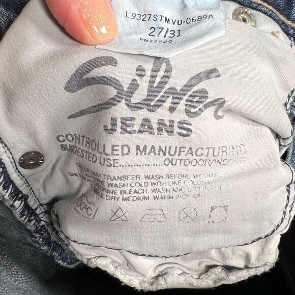 Silver Jeans 🔥 Y2K 🔥 perfectly worn in 🔥  bootcut 🔥 size 27/31 - Picture 7 of 8